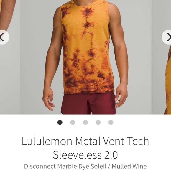 Lululemon Metal Vent Tech Sleeveless 2.0 Tank Disconnect Marble Dye Soleil Med - Picture 14 of 14